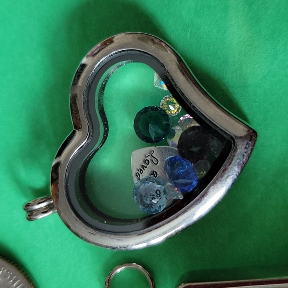 3-silvertone Pendants family tree-heart-plexi all beautiful - Picture 4 of 5